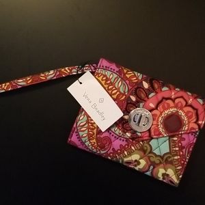 NWT Vera Bradley Pink Floral Wristlet Wallet